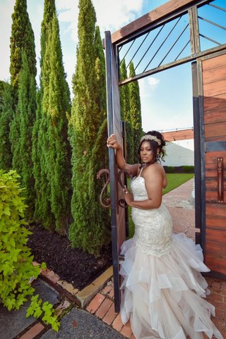 Stunning Bride at Gate Entrance